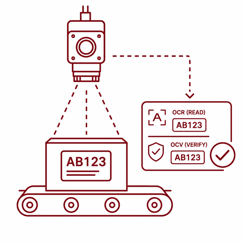 Piktogramm OCR, OCV und Codeprüfung