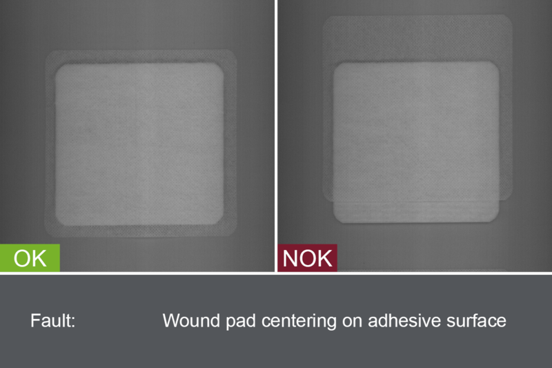 Inspection of wound pad centering in patches