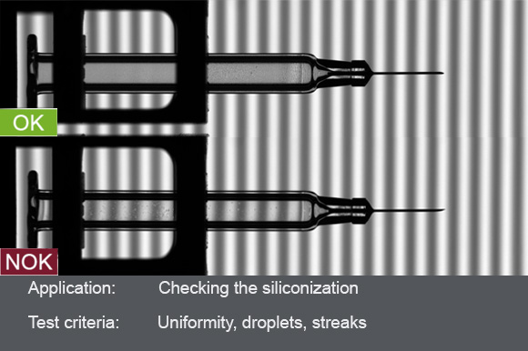 Inspection of syringe siliconization - OCTUM