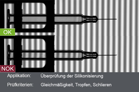Inspektion der Silikonisierung von Spritzen - OCTUM