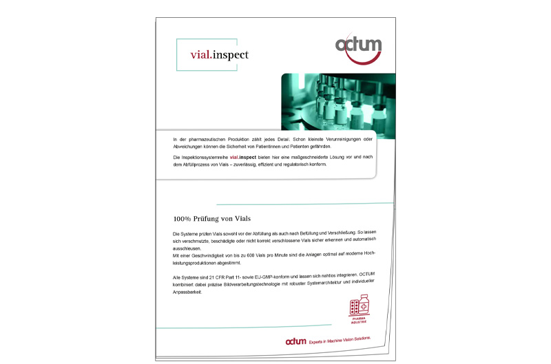 bild der Titelseite der vial.inspect Broschüre