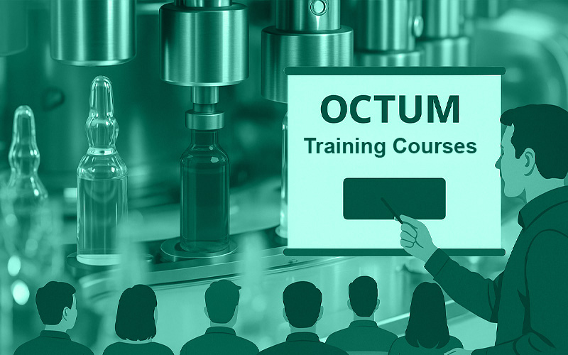 In the background vials are visible