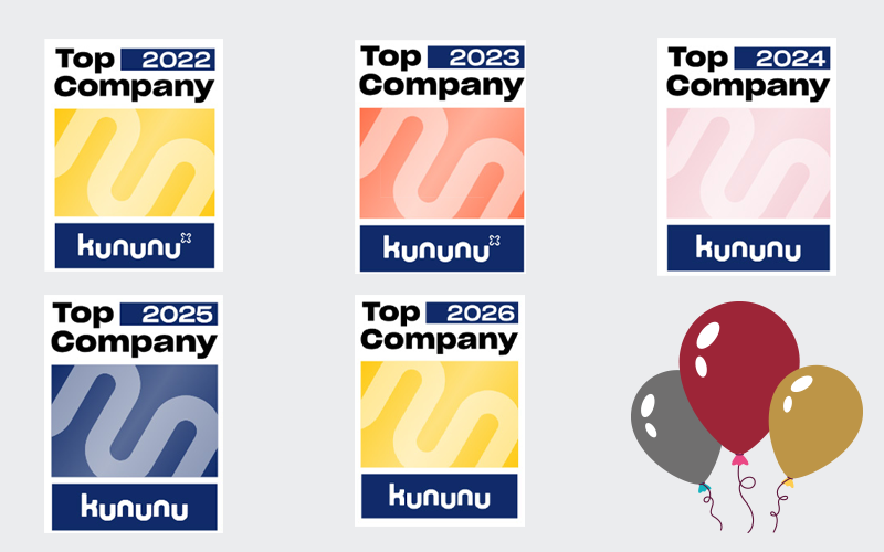 kununu top company logos from 2022 to 2026